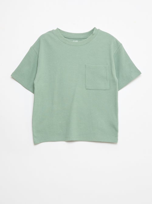 Conjunto de pijama em algodão liso - Kiabi