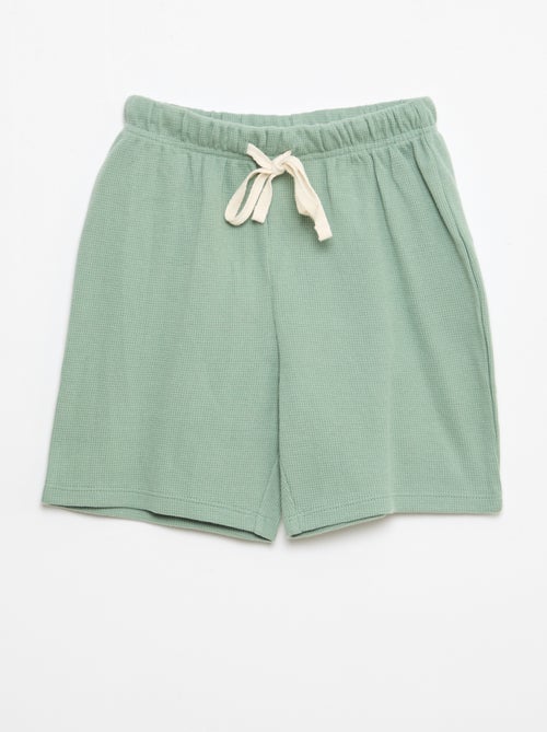 Conjunto de pijama em algodão liso - Kiabi