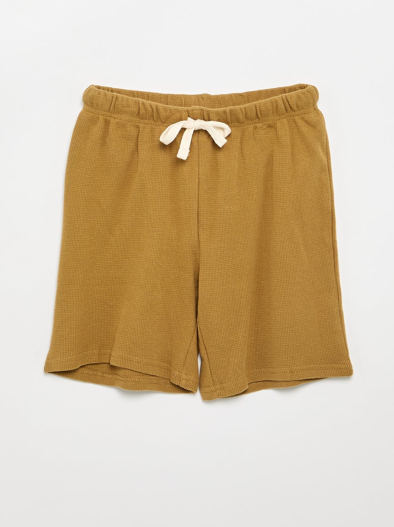 Conjunto de pijama em algodão liso Verde - Kiabi