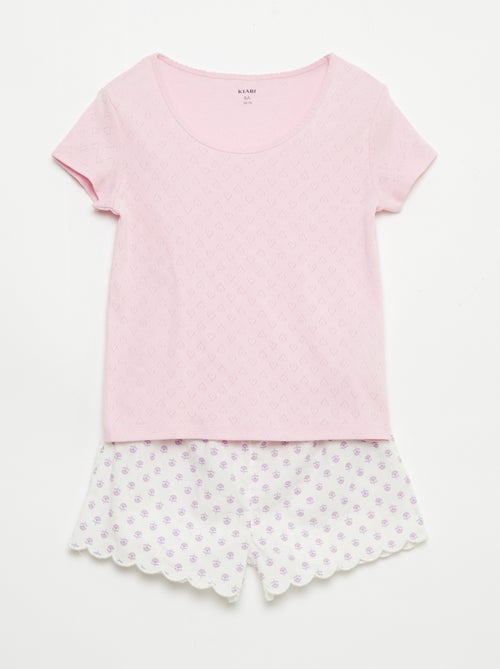 Conjunto de pijama em algodão - Kiabi