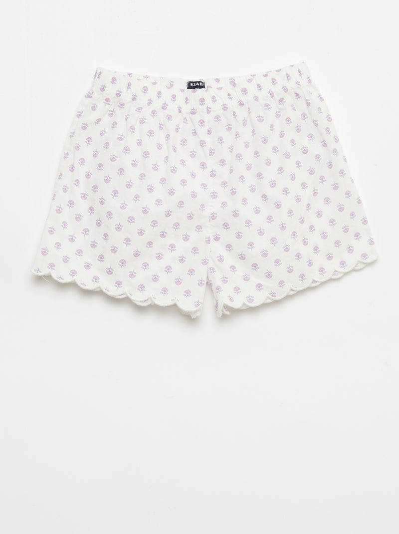 Conjunto de pijama em algodão Rosa - Kiabi