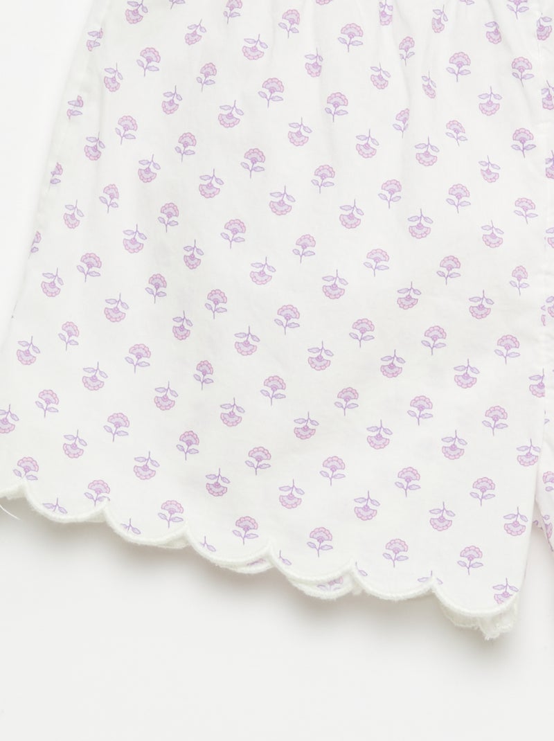 Conjunto de pijama em algodão Rosa - Kiabi
