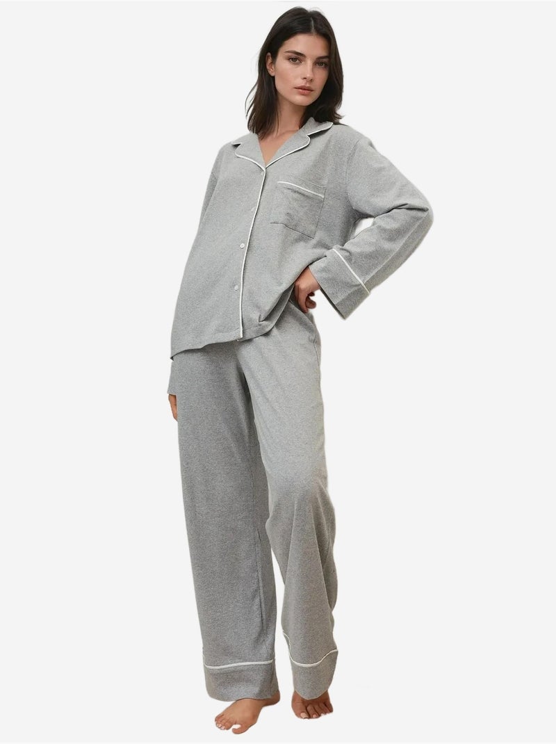 Conjunto de pijama em algodão soft touch hiccup Cinza claro - Kiabi