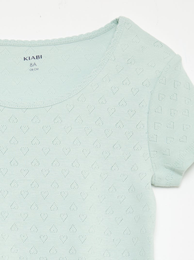 Conjunto de pijama em algodão Verde - Kiabi