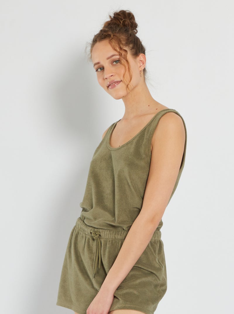 Conjunto de pijama em felpa Verde Lichene - Kiabi