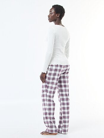 Conjunto de pijama em flanela de algodão