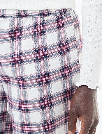Conjunto de pijama em flanela de algodão