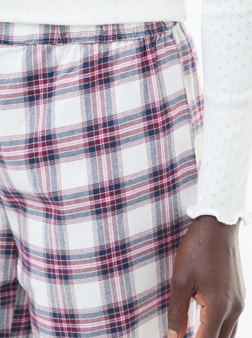 Conjunto de pijama em flanela de algodão - Kiabi