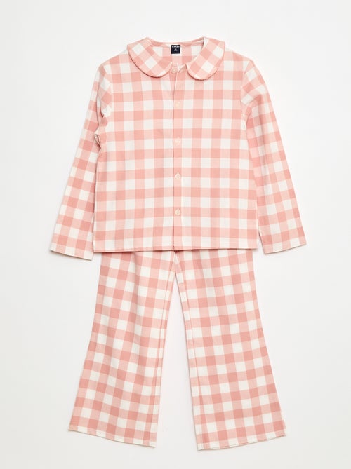 Conjunto de pijama em flanela de algodão - Kiabi