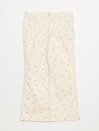 Conjunto de pijama em flanela de algodão
