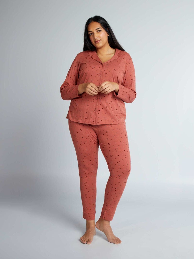 Conjunto de pijama em jersey - 2 peças VERMELHO - Kiabi