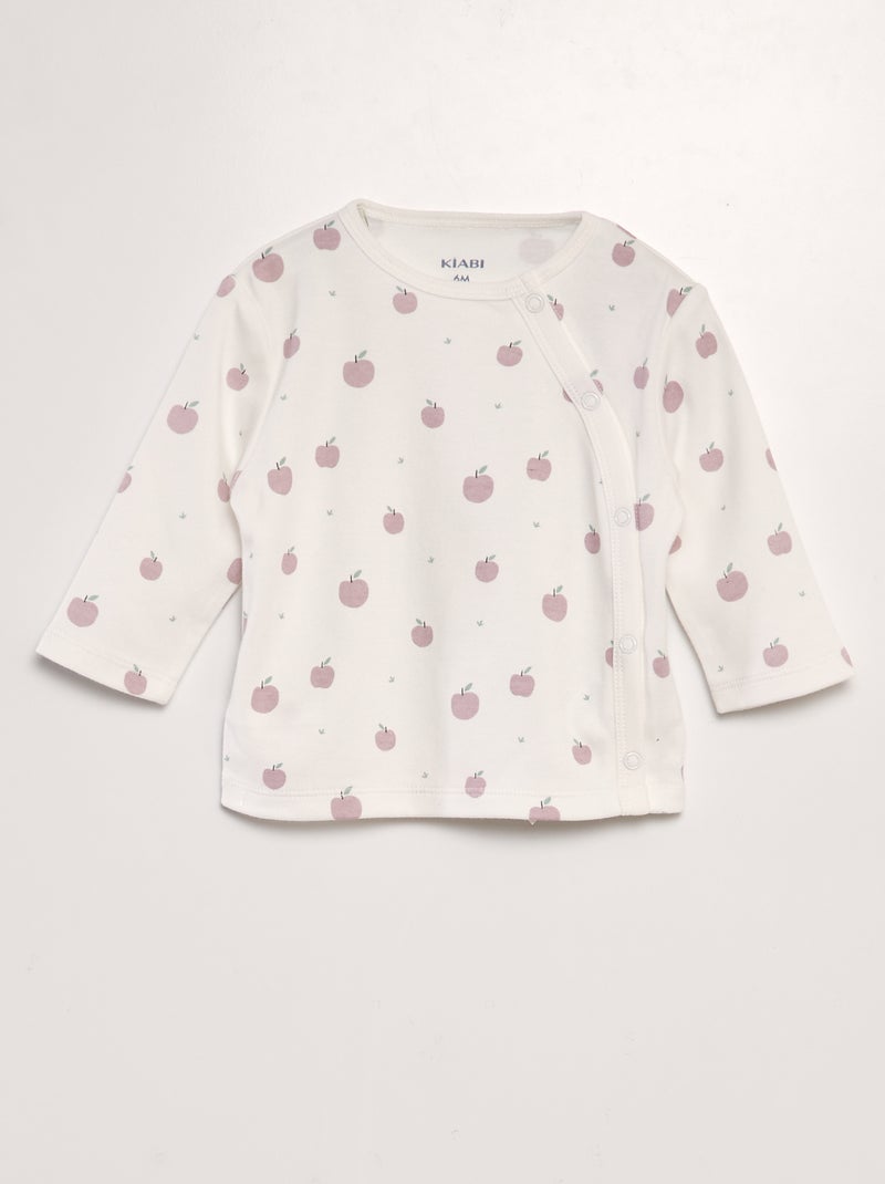 Conjunto de pijama em jersey BRANCO - Kiabi