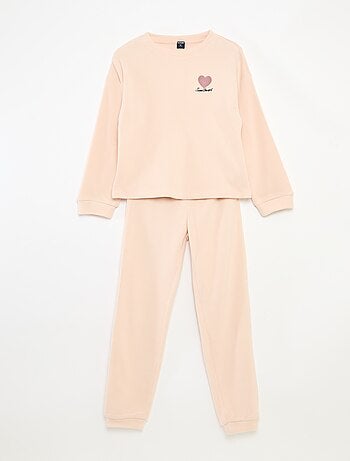 Conjunto de pijama em jersey liso