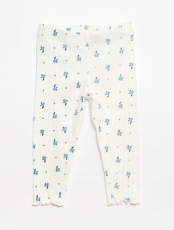 Conjunto de pijama em malha com furinhos - 2 peças