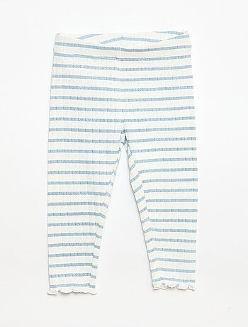 Conjunto de pijama em malha com furinhos - 2 peças