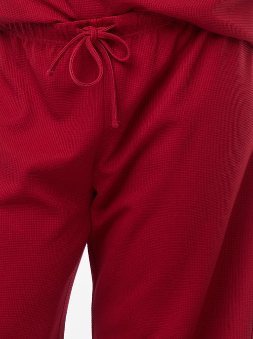 Conjunto de pijama em malha gofrada - 2 peças - Kiabi