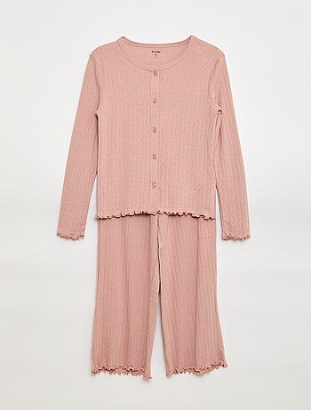 Conjunto de pijama em malha piqué - 2 peças