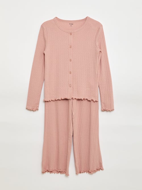 Conjunto de pijama em malha piqué - 2 peças - Kiabi