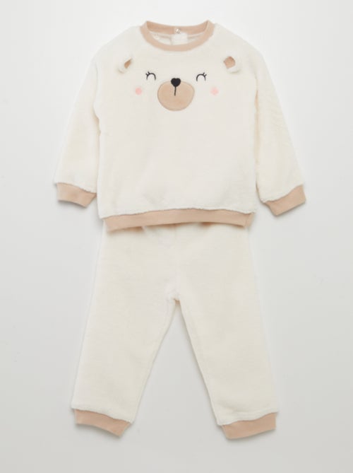 Conjunto de pijama em malha polar - 2 peças - Kiabi