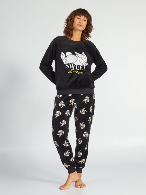 Conjunto de pijama em malha polar 'Tambor' - 2 peças - Kiabi