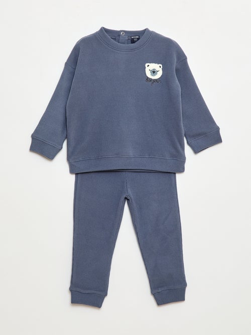 Conjunto de pijama em malha suave - 2 peças - Kiabi