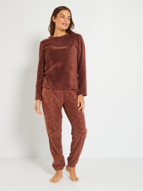 Conjunto de pijama em malha suave - Kiabi