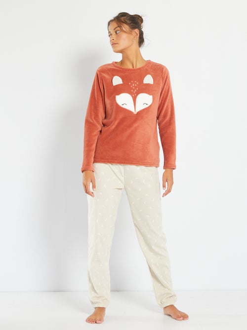 Conjunto de pijama em malha suave - Kiabi