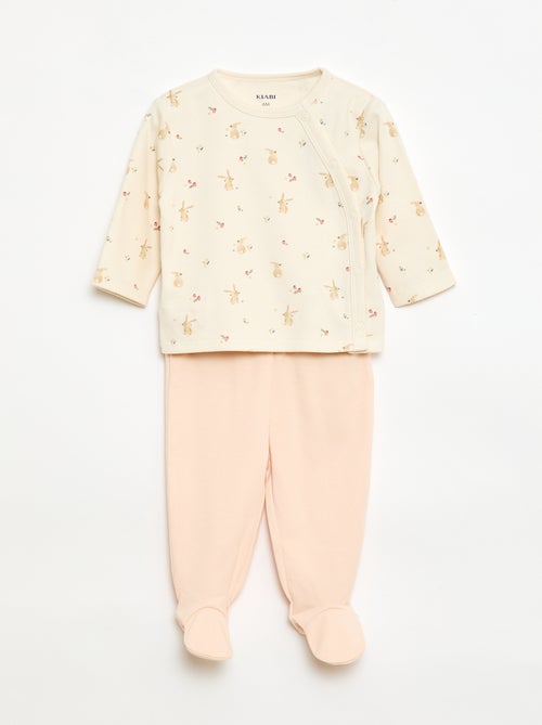 Conjunto de pijama em moletom - 2 peças - Kiabi