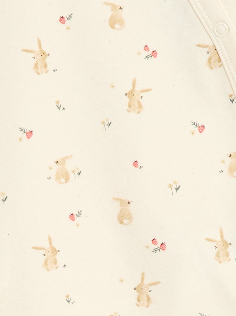 Conjunto de pijama em moletom - 2 peças Branco - Kiabi