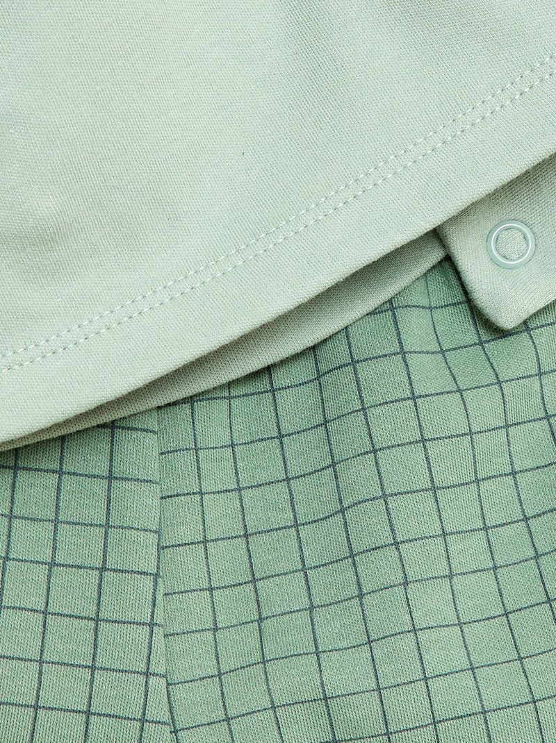 Conjunto de pijama em moletom - 2 peças Verde - Kiabi