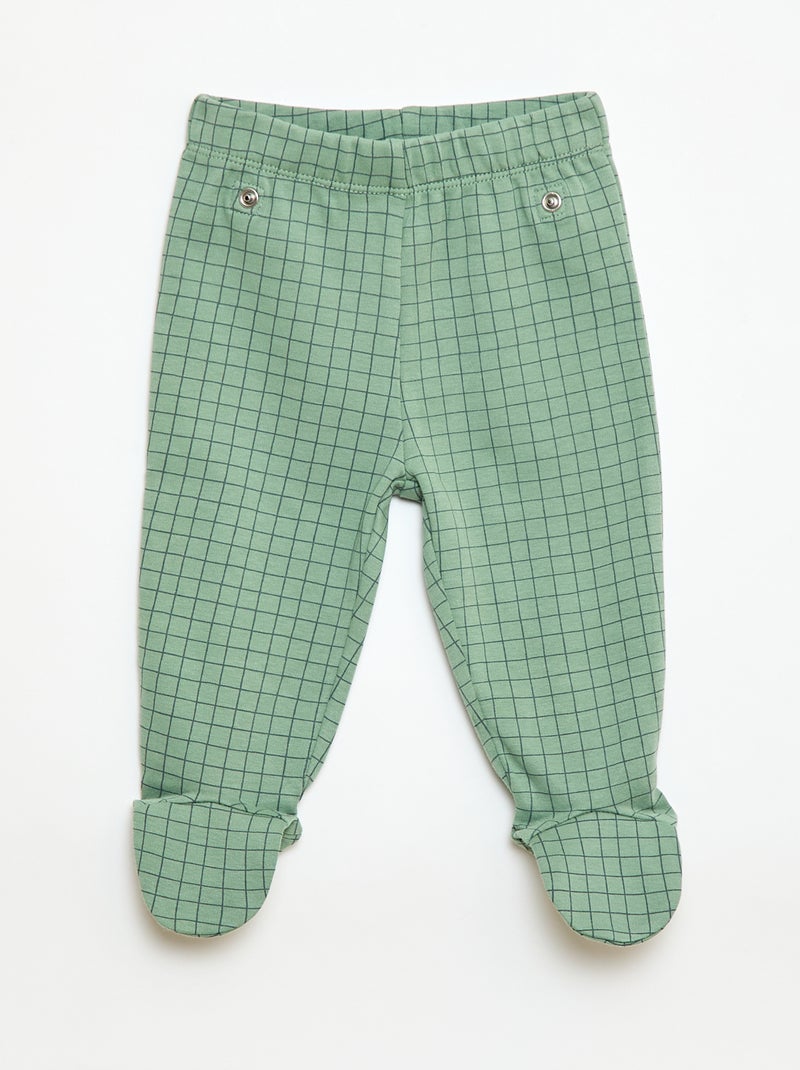 Conjunto de pijama em moletom - 2 peças Verde - Kiabi