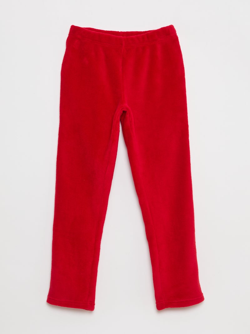 Conjunto de pijama em polar - 2 peças Azul - Kiabi