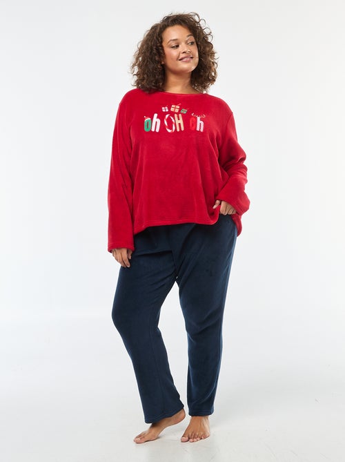 Conjunto de pijama em polar - 2 peças - Kiabi