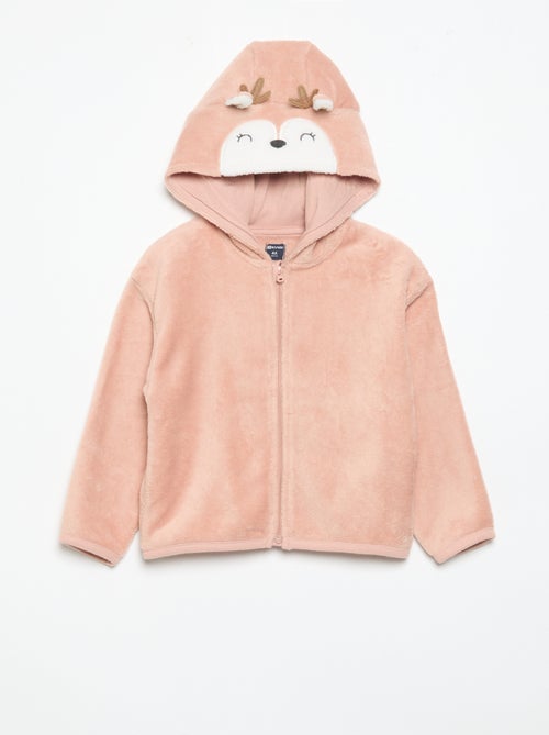 Conjunto de pijama em polar com capuz animado - 2 peças - Kiabi Conjunto de pijama em polar com capuz animado - 2 peças - Kiabi