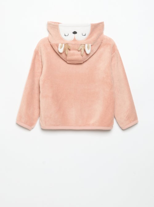 Conjunto de pijama em polar com capuz animado - 2 peças - Kiabi Conjunto de pijama em polar com capuz animado - 2 peças - Kiabi