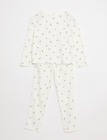 Conjunto de pijama em polar sweat + calças - 2 peças