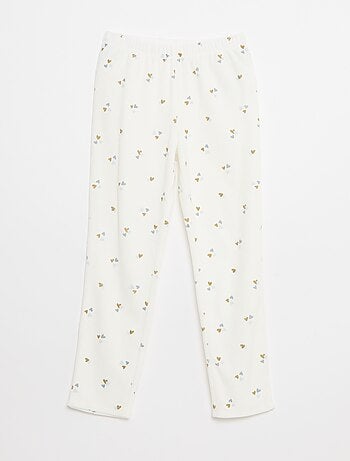 Conjunto de pijama em polar sweat + calças - 2 peças