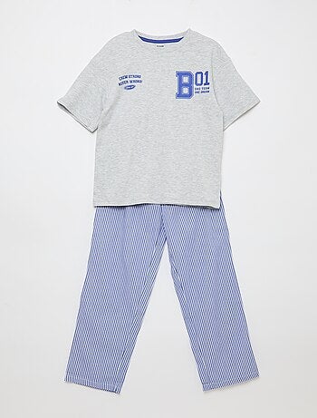 Conjunto de pijama em popelina - 2 peças