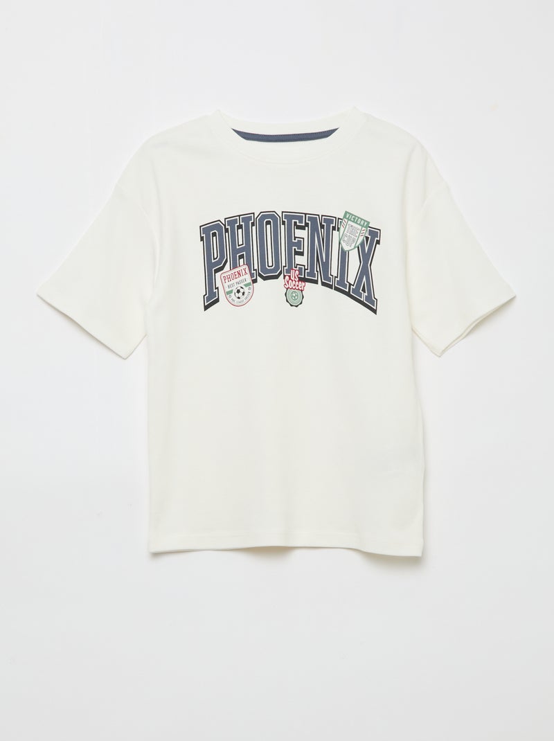 Conjunto de pijama em popelina - 2 peças Branco - Kiabi