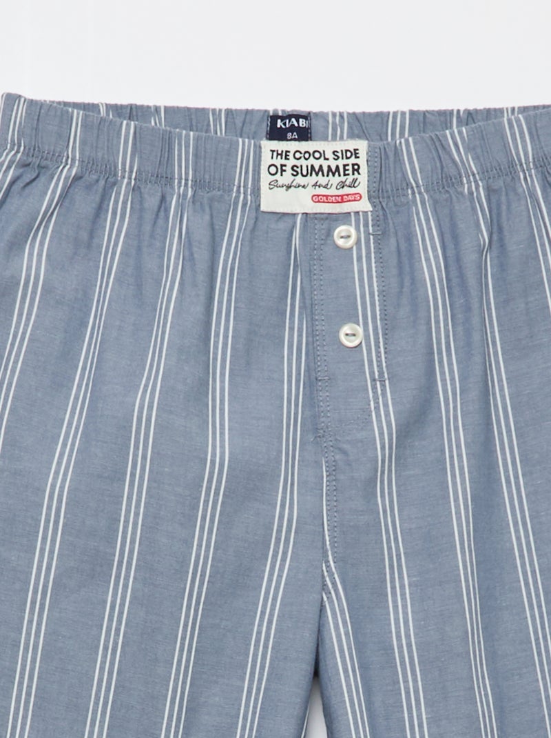 Conjunto de pijama em popelina - 2 peças Branco - Kiabi