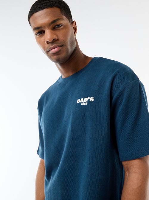 Conjunto de pijama em tecido waffle - Kiabi