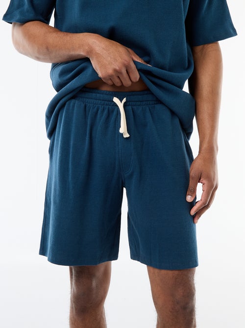 Conjunto de pijama em tecido waffle - Kiabi