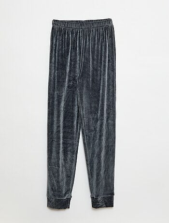 Conjunto de pijama em veludo - 2 peças