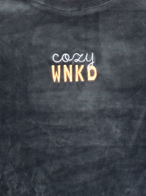 Conjunto de pijama em veludo - 2 peças - Kiabi