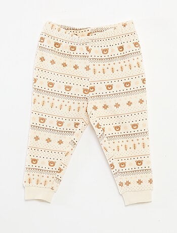 Conjunto de pijama em veludo + colete interlock em algodão