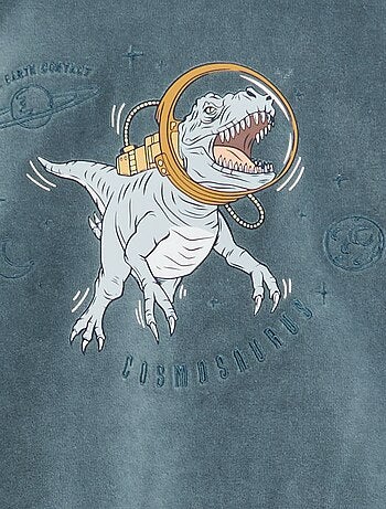 Conjunto de pijama em veludo estampado sweat + calças - 2 peças