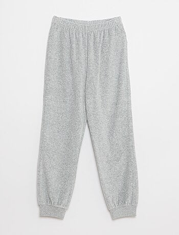 Conjunto de pijama em veludo estampado sweat + calças - 2 peças