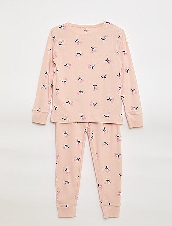 Conjunto de pijama estampado, t-shirt + calças - 2 peças