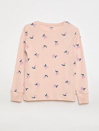 Conjunto de pijama estampado t-shirt + calças - 2 peças