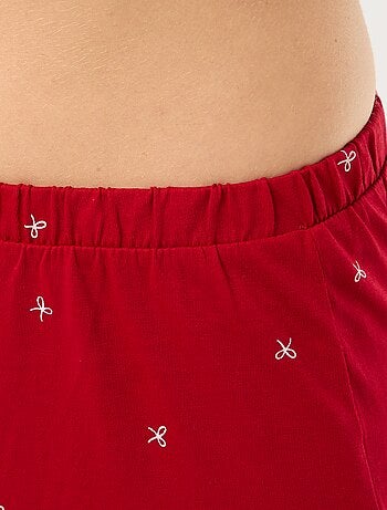 Conjunto de pijama estampado com laço - 2 peças
